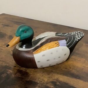 Vintage Mallard Duck hand painted